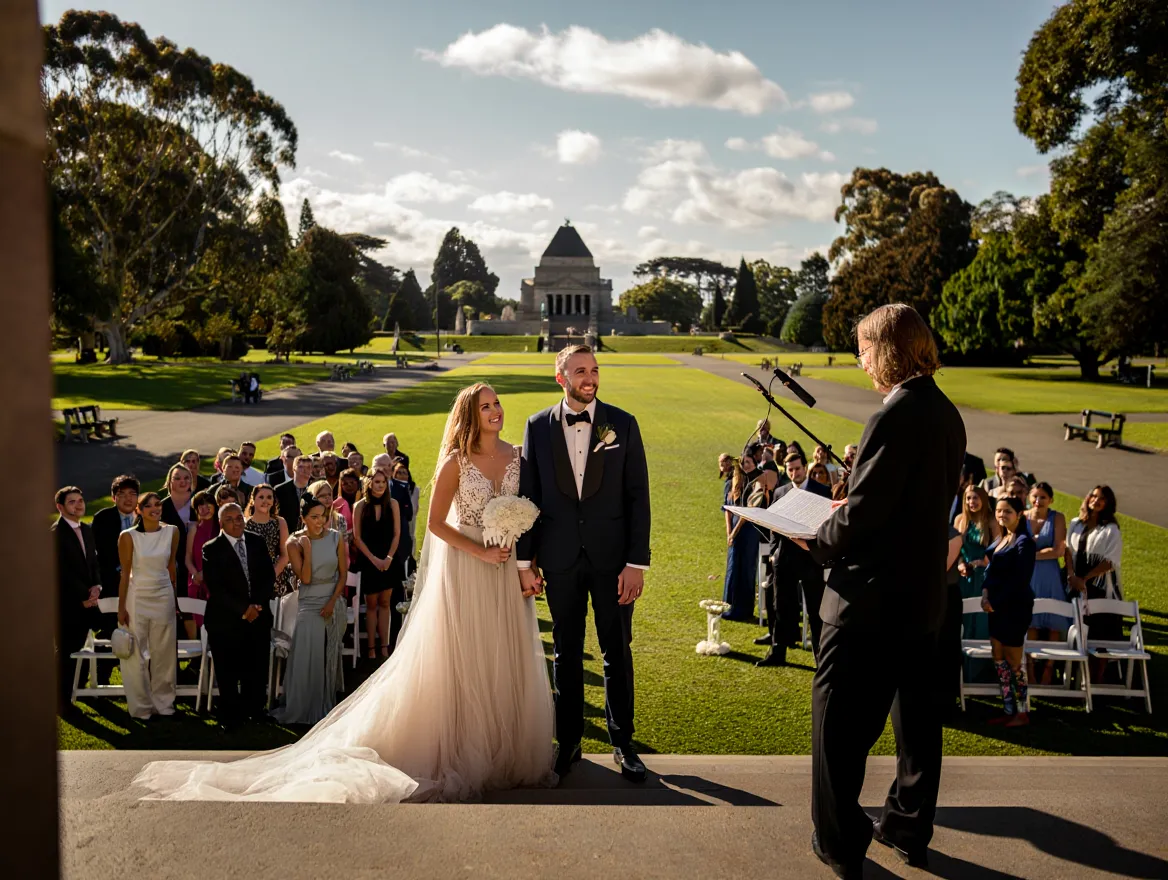 Elegant wedding ceremony in Melbourne